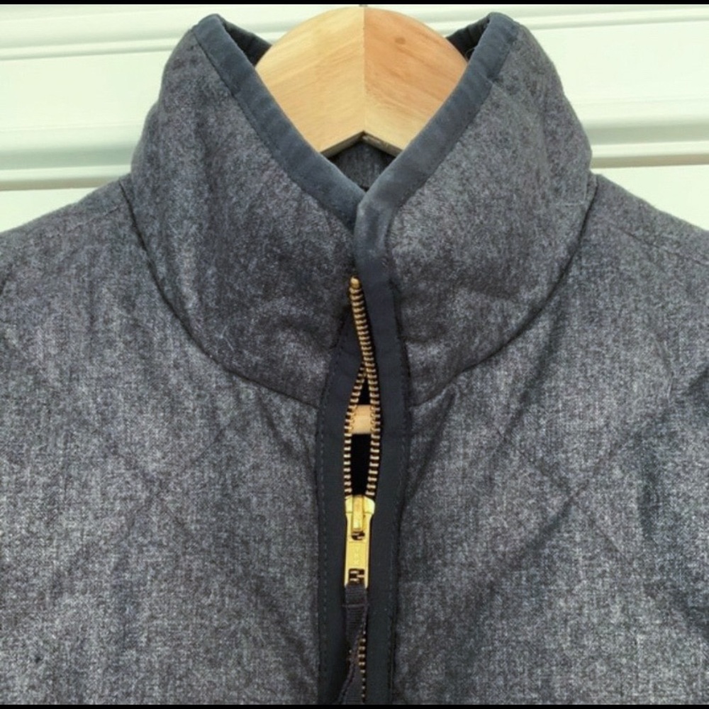 Jcrew Factory charcoal grey quilted vest